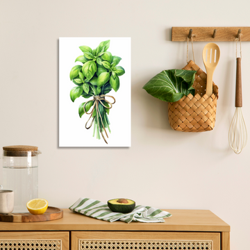 Basil Watercolor - Printed Canvas