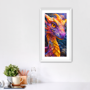 Bejeweled Dragon- Framed Fine Art Print