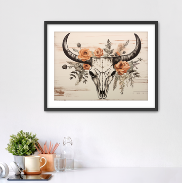 Longhorn Blooms - Framed Fine Art Print