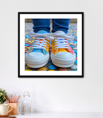 Colorful Sneaks- Framed Fine Art Print