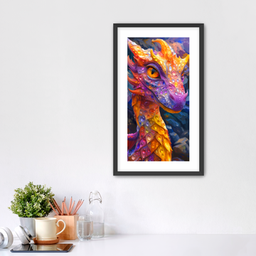 Bejeweled Dragon- Framed Fine Art Print