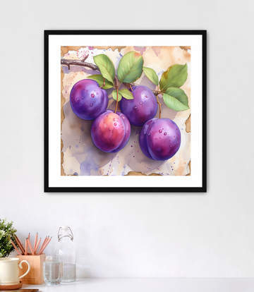 Rustic Plums - Framed Fine Art Print