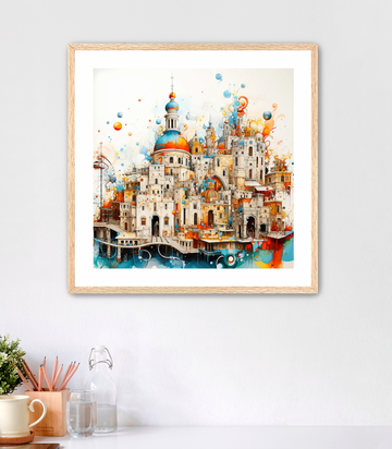 Abstract Italian European Architecture - Framed Fine Art Print