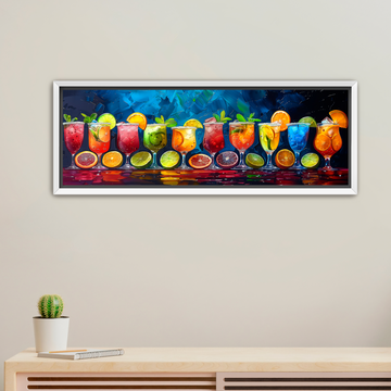 Libations Lineup - Framed Canvas Print