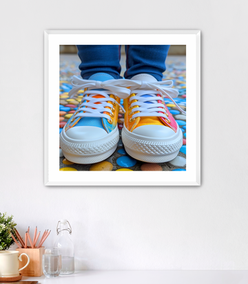 Colorful Sneaks- Framed Fine Art Print
