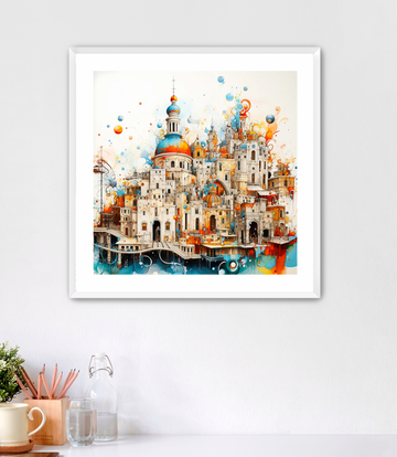 Abstract Italian European Architecture - Framed Fine Art Print
