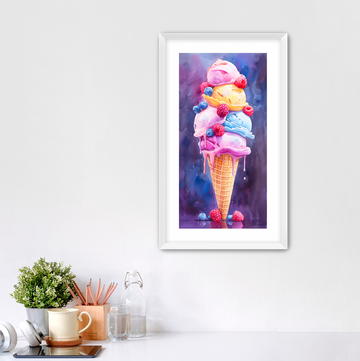 Ice Cream Bliss - Framed Fine Art Print